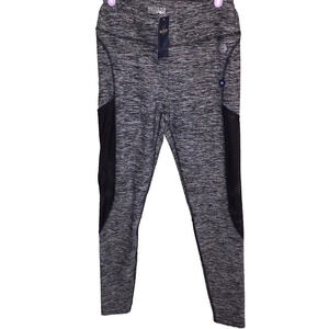 Hollister Cali Sport Legging Women"s XS Gray Heather Sheer Black Panels NEW